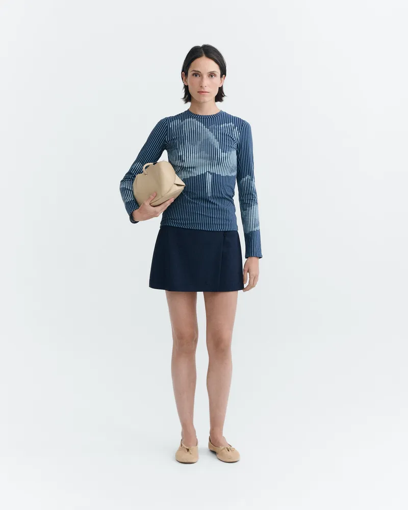 thinking mu Thinking MU Damen vegan Top Lotus Breeze Blau, Dunkelblau, – Produktbild 1 von 2