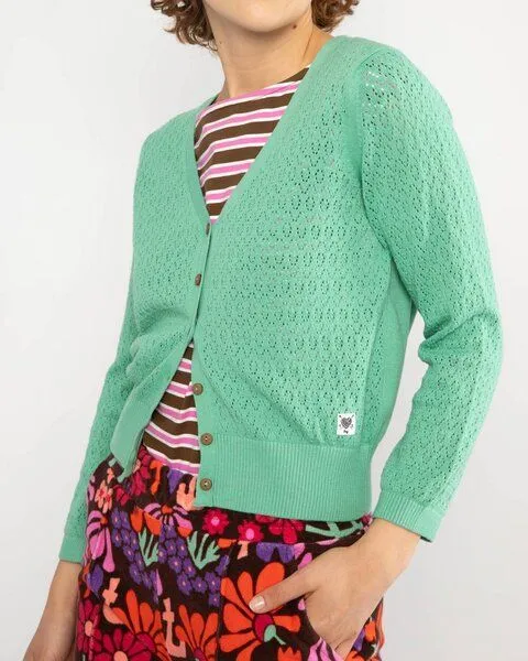 blutsgeschwister Blutsgeschwister Sweet Petite Cardigan - aus Bio-Baumwolle, Mint cordial green (grün), – Produktbild 3 von 3
