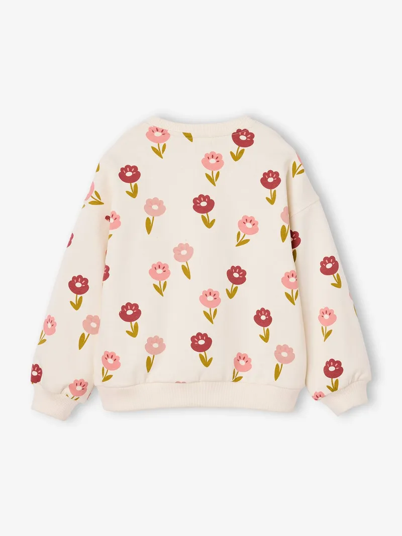 Vertbaudet Bedrucktes Sweatshirt Mädchen, Wollweiß, – Produktbild 4 von 4