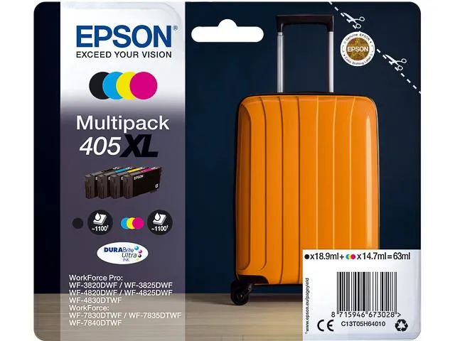 Epson Epson Tintenpatrone 405XL schwarz, cyan, magenta, gelb 4er-Set – Produktbild 3 von 3