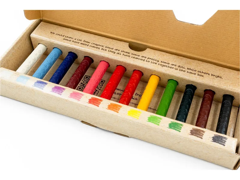 Medenka Medenka Bienen Wachsmalstifte Classic, 12 Stifte Stift Maße 9 cm, Durchmesser 1 cm, Mehrfarbig, – Produktbild 2 von 2