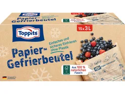 Toppits Toppits Gefrierbeutel aus FSC-zertifiziertem Papier, 3 l, 15 Stk. – Produktbild 1 von 1