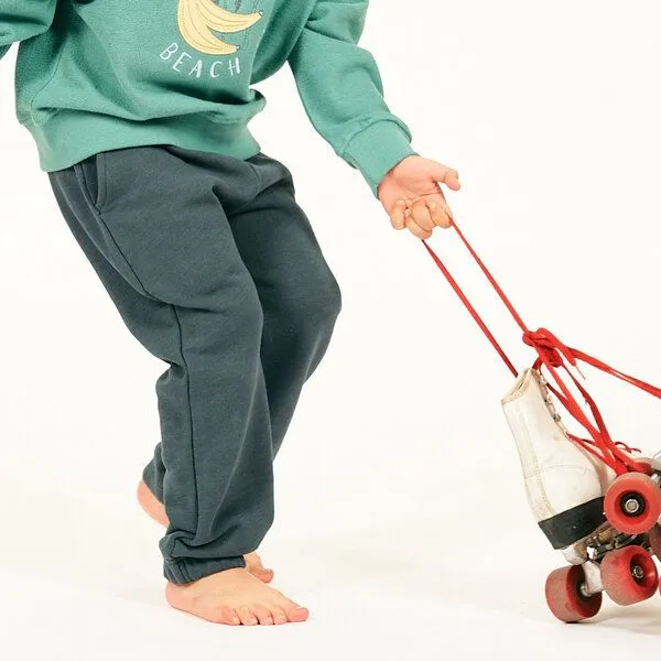 Sense Organics Sense Organics Sweathose für Kinder in dunklem Petrol, Modell POOKA, Dunkles petrol, – Produktbild 2 von 4