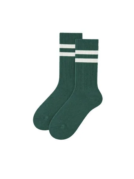 FUXBAU FUXBAU Retro Tennissocken, Grün creme, – Produktbild 3 von 4