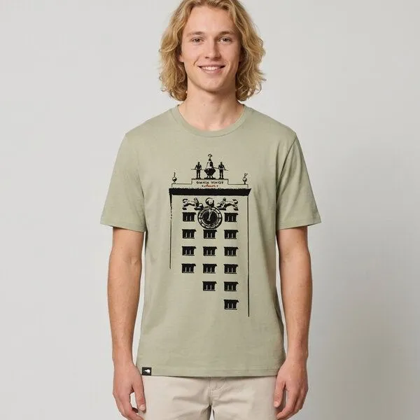 little kiwi little kiwi Herren T-Shirt, "Turmuhr", Hay, Stone (grün), – Produktbild 1 von 3