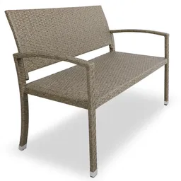 Casaria® Casaria Casaria Gartenbank Polyrattan 2er 122 x 87 x 60cm schwarz – Produktbild 1 von 1