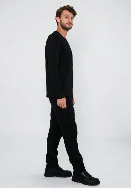 THOKKTHOKK ThokkThokk Herren Longsleeve Bio Fair, Schwarz, – Produktbild 3 von 5