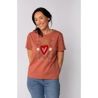 watapparel watapparel T-Shirt Frauen Love and flex, Heritage brown, – Produktbild 1 von 1