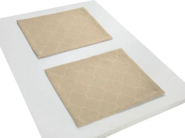 Nature by Adam Nature by Adam Tischset 2er Pack aus 100% Bio-Baumwolle Indian Cortezada Light, Beige, – Produktbild 2 von 4