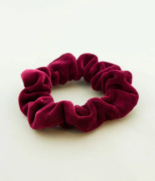 obumi Obumi Scrunchie Samt - Bio Baumwolle, Burgundy, – Produktbild 3 von 3