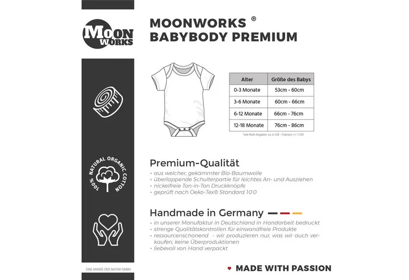 MoonWorks Body Kurzarm Baby Body HP Future Student Jungen Mädchen Onesie Bodyshirt, Schwarz, – Produktbild 3 von 3