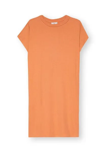 THOKKTHOKK ThokkThokk TT76 Boxy Shirt Dress (GOTS), Pheasant ribbed, – Produktbild 2 von 4