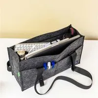 magnetoplan magnetoplan Bürotasche "ecoAware" Desk Sharing 450 x 250 x 150 mm, RC-PET, Filz grau – Produktbild 1 von 1