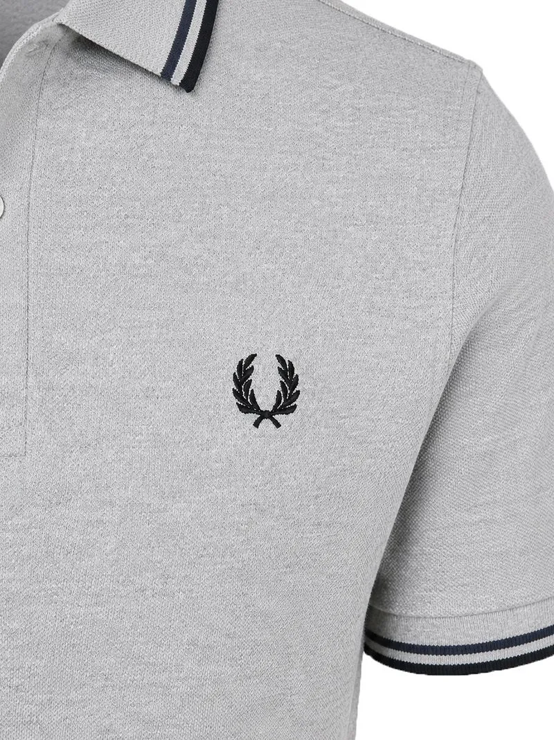 Fred Perry Fred Perry Poloshirt Tipped M3600 Grau 88C - Größe L, Grau, – Produktbild 4 von 5
