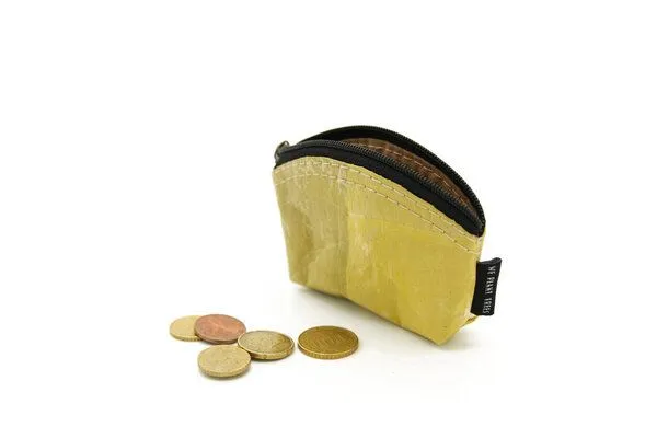 ECOMONKEY ECOMONKEY® Kleines Münzportemonnaie aus Bananenblättern, Gelb, – Produktbild 3 von 4