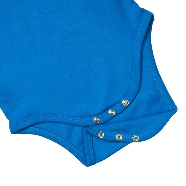 HANDGEDRUCKT HANDGEDRUCKT "Wal" Baby Body, Brightblue, – Produktbild 2 von 3