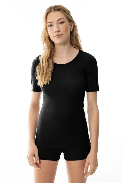 mey Mey Merinowolle T-Shirt "Wool Love", Schwarz, – Produktbild 1 von 3