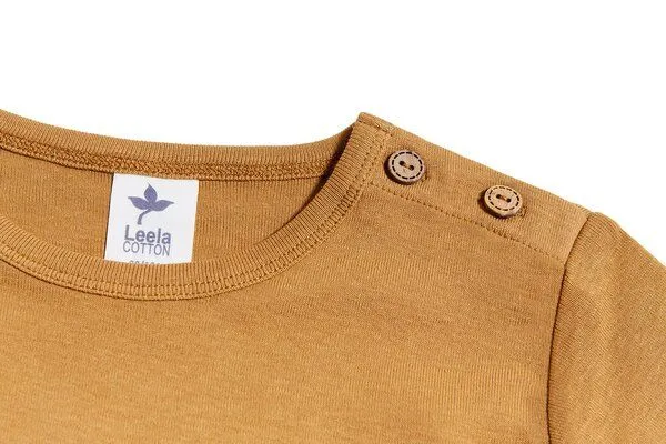 Leela Cotton Leela Cotton Baby Kinder Langarmshirt Bio-Baumwolle, Ingwer, – Produktbild 4 von 4