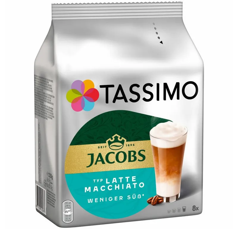 Tassimo Tassimo Kaffee Typ Latte Macchiato Weniger Süß, 8 Portionen – Produktbild 3 von 5