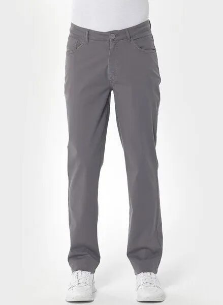 ORGANICATION ORGANICATION Five-Pocket-Hose aus Bio-Baumwolle, Grau(shadow), – Produktbild 1 von 3