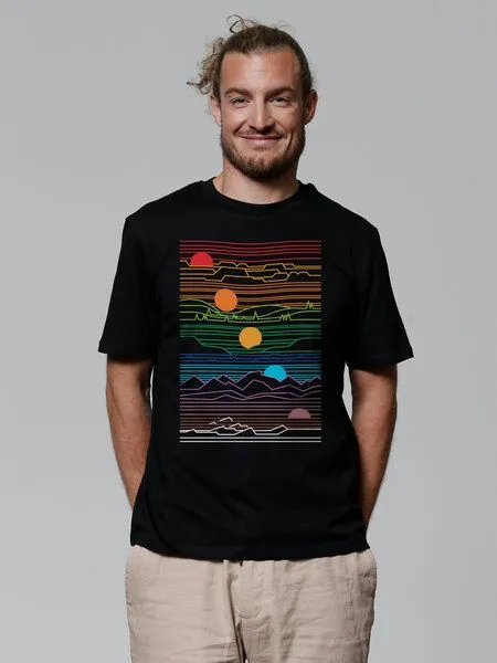 watapparel watapparel T-Shirt Unisex Sun And Moon, Black, – Produktbild 2 von 3