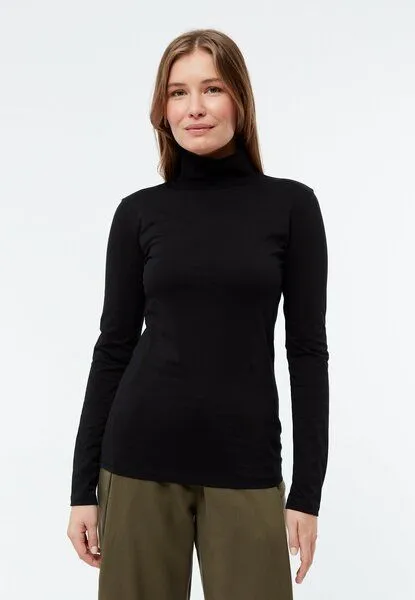 Givn Berlin Givn Berlin Longsleeve GBVIDA aus Bio-Baumwolle mit Turtleneck, Schwarz, – Produktbild 1 von 4