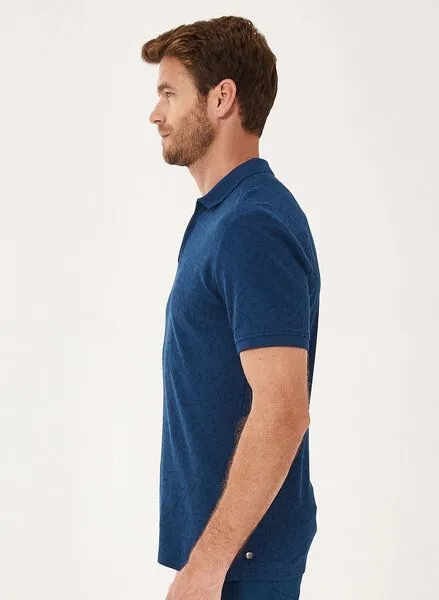 ORGANICATION ORGANICATION Poloshirt aus Bio-Baumwolle mit Reißverschluss, Navy, – Produktbild 3 von 4