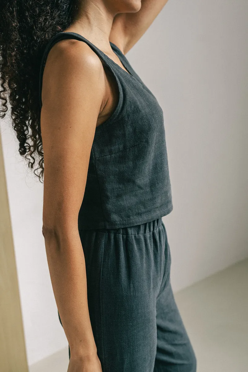 The View Yoga The View Yoga Damen vegan Top Rio Schwarz, Schwarz, – Produktbild 1 von 2