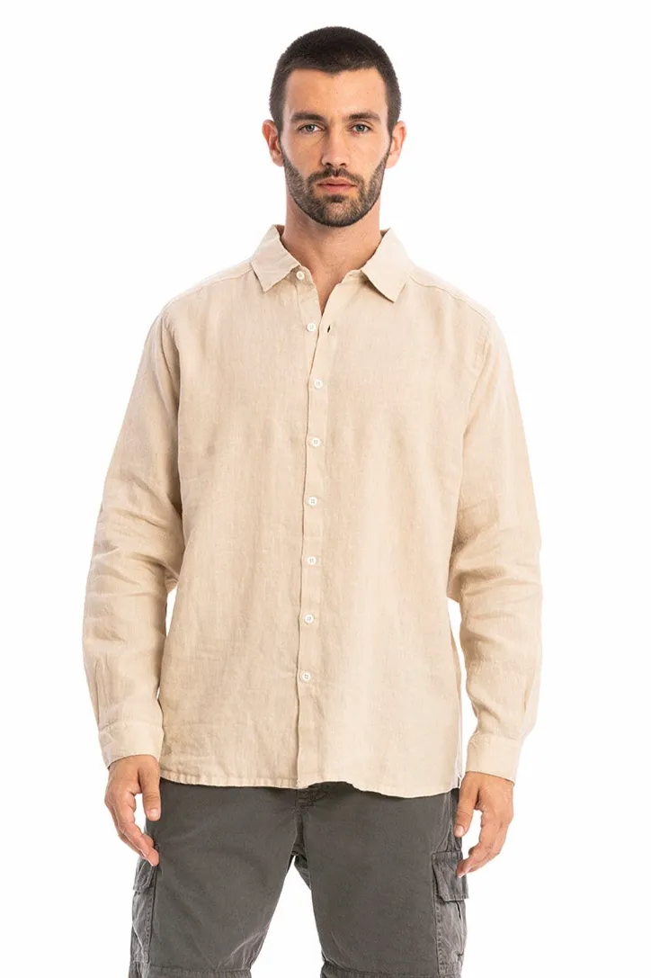 RAVENS VIEW IBIZA RAVENS VIEW IBIZA Herren vegan Hemd Alain Wüstensand, Beige, – Produktbild 2 von 2