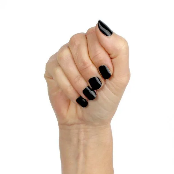 Vargu Vargu LAUED vegane Nagelfolien solid statement, Black goddess, – Produktbild 2 von 4