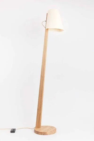 ALMUT von Wildheim ALMUT von Wildheim Handgemachte Stehlampe aus Eiche Lampenschirm aus Naturmaterialien, Ahorn (blassgelb), – Produktbild 1 von 4