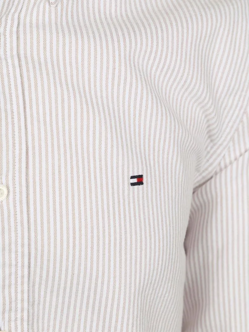 Tommy Hilfiger Tommy Hilfiger Oxford Hemd Gestreift Beige - Größe XXL, Beige, – Produktbild 5 von 5