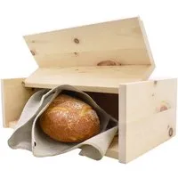 4betterdays 4betterdays Brotkasten Zirbenholz inkl. Zirbenholz-Gitter & Bäckerleinen – Produktbild 1 von 1
