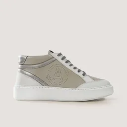 AGAZI AGAZI BLANKA (grey & white) - apple & corn leather sneakers – Produktbild 1 von 1