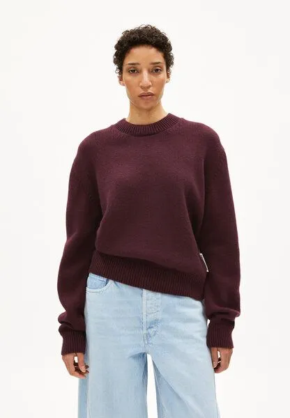 ARMEDANGELS ARMEDANGELS BALBAA Damen Pullover aus Bio-Woll Mix, Dark cranberry, – Produktbild 1 von 4