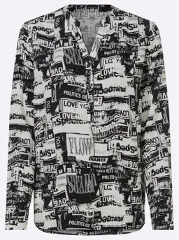 heine Druckbluse schwarz-weiß-bedruckt – Produktbild 1 von 1
