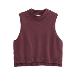 People Wear Organic People Wear Organic Boucléstrick Pullunder, rot uni – Produktbild 1 von 1