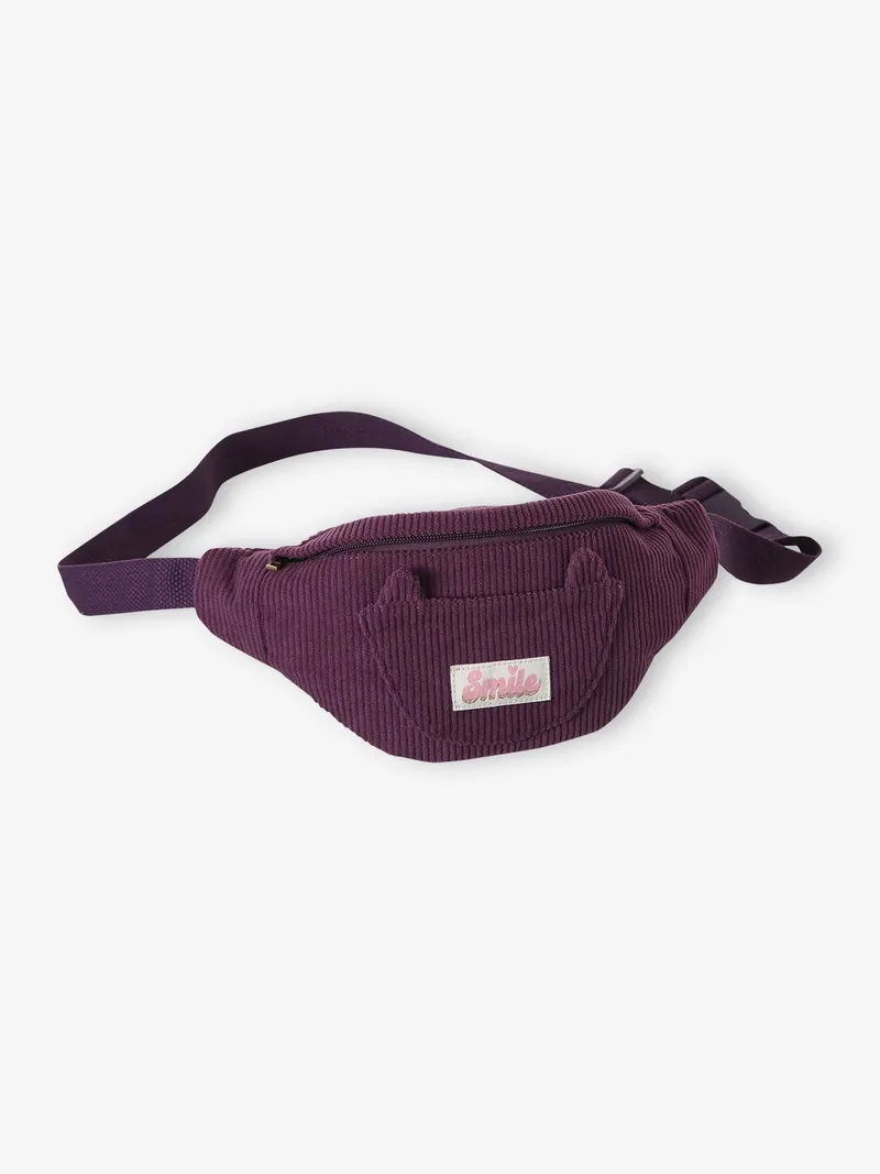 Vertbaudet Mädchen Bauchtasche mit Katzenohren, Pflaume, – Produktbild 2 von 3