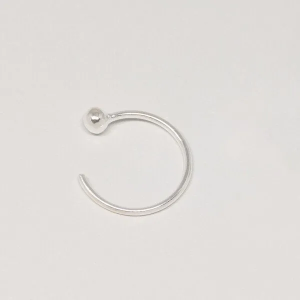 fejn jewelry fejn jewelry Creole 'open hoop', Silber, – Produktbild 2 von 5