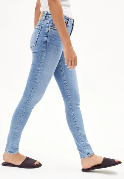 ARMEDANGELS ARMEDANGELS TILLAA Damen Skinny Jeans Mid Waist Bio-Baumwoll Mix X-Stretch, Blue, – Produktbild 4 von 4
