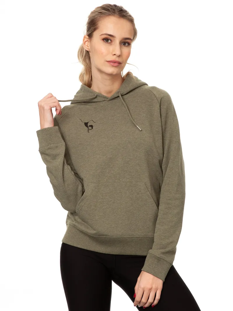 FellHerz FellHerz Damen Hoodie Balance heather khaki – Produktbild 1 von 5