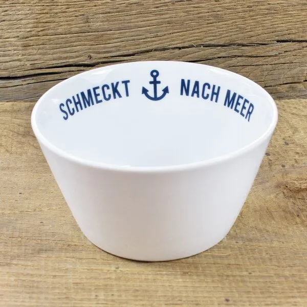 Bow & Hummingbird Bow & Hummingbird Porzellanschale Schmeckt nach Meer – Produktbild 1 von 4