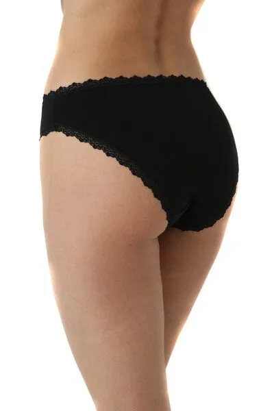 Bruno Barella Bruno Barella 7er Pack GOTS zertifizierte Slips mit Spitze aus Biobaumwolle, Schwarz, – Produktbild 2 von 2