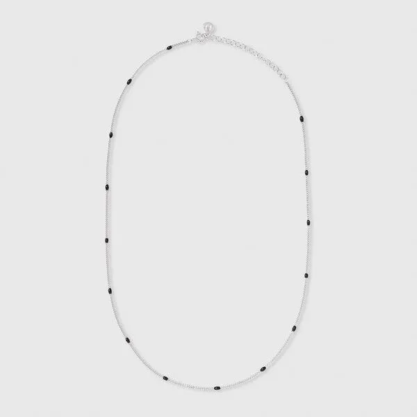fejn jewelry fejn jewelry Kette 'dot' - mit Punkten und Emaille, Black / silber, – Produktbild 1 von 4