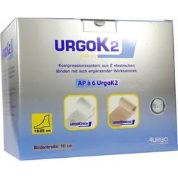Urgo URGOK2 Kompr.Syst.10cm Knöchelumf.18-25cm 6 St Binden – Produktbild 1 von 1