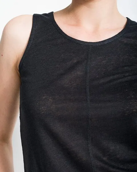 Alma & Lovis Alma & Lovis Leinentop aus Leinen-Jersey | Linen Top, Schwarz, – Produktbild 2 von 4