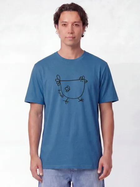 watapparel watapparel T-Shirt Unisex Le poulet - das Huhn, Mindful blue, – Produktbild 2 von 2