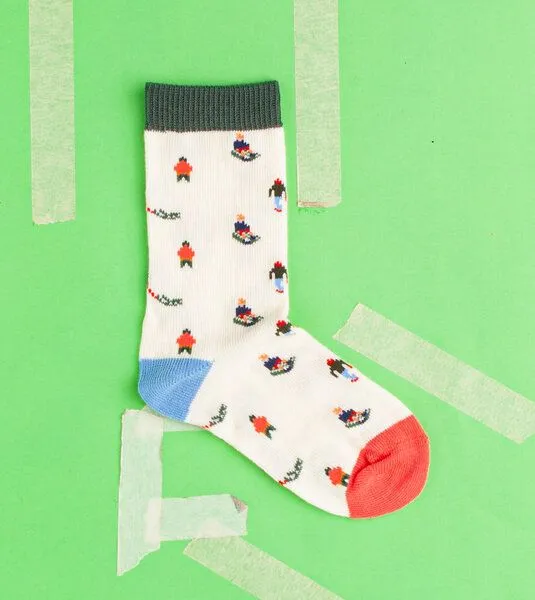 DillySocks DillySocks Kindersocken Lil Sled aus Biobaumwoll-Mix, Weiß, – Produktbild 3 von 4