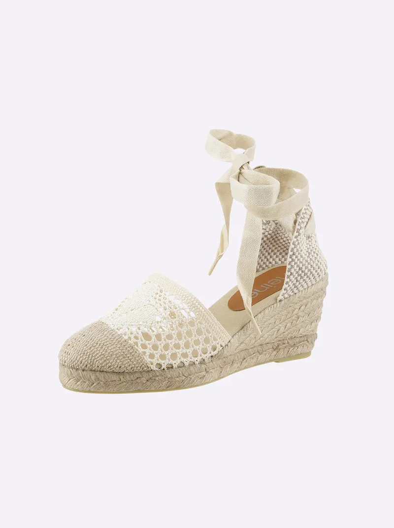 heine Keilsandalette, Ecru, – Produktbild 1 von 3