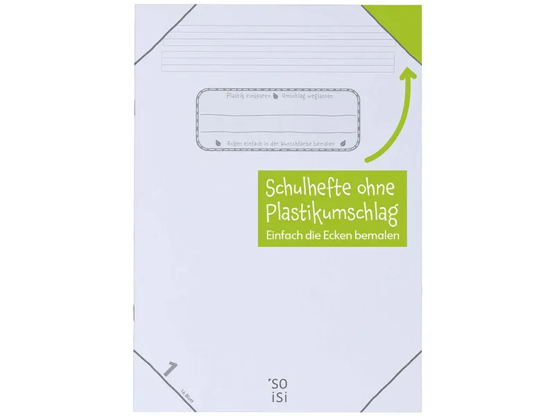 Soisi Soisi Recycling-Schulheft DIN A4 Nr. 1 lin. ohne Rand – Produktbild 1 von 1